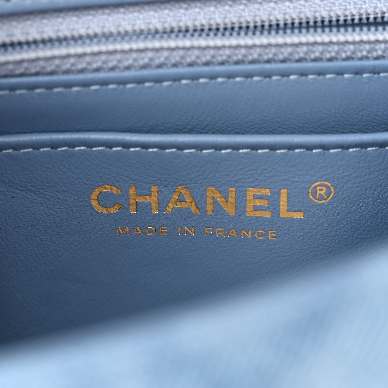 Chanel Printed Denim Quilted Mini Rectangular Flap Light Blue 6 of 11