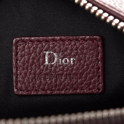 Christian Dior HOMME Grained Calfskin Mens Roller Pouch Burgundy 6 of 6