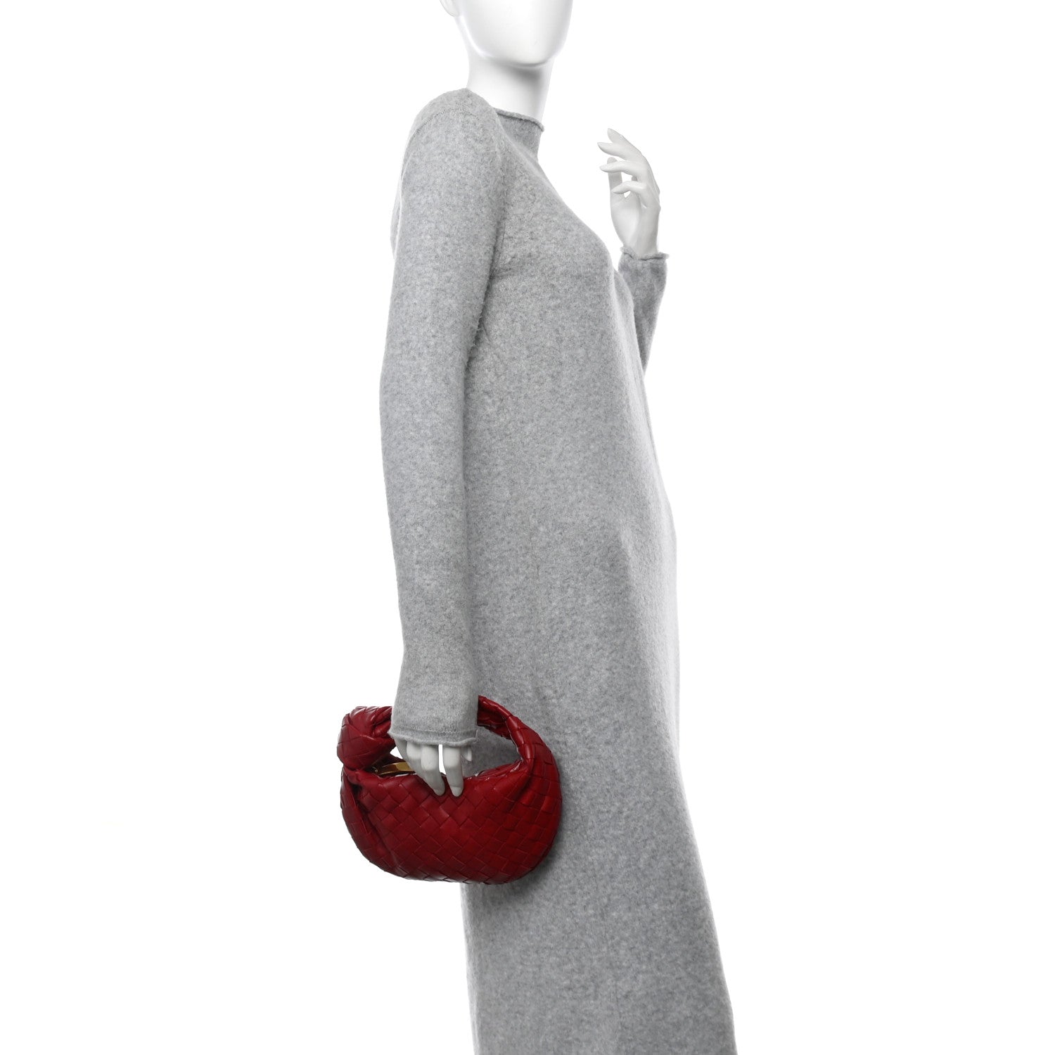 Bottega Veneta Nappa Intrecciato Mini Jodie Dark Red 2 of 10