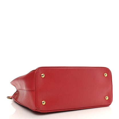 Prada Saffiano Lux Medium Tote Fuoco 4 of 19