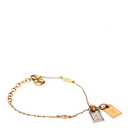 Louis Vuitton Brass Nanogram Bracelet Silver Gold 1 of 5