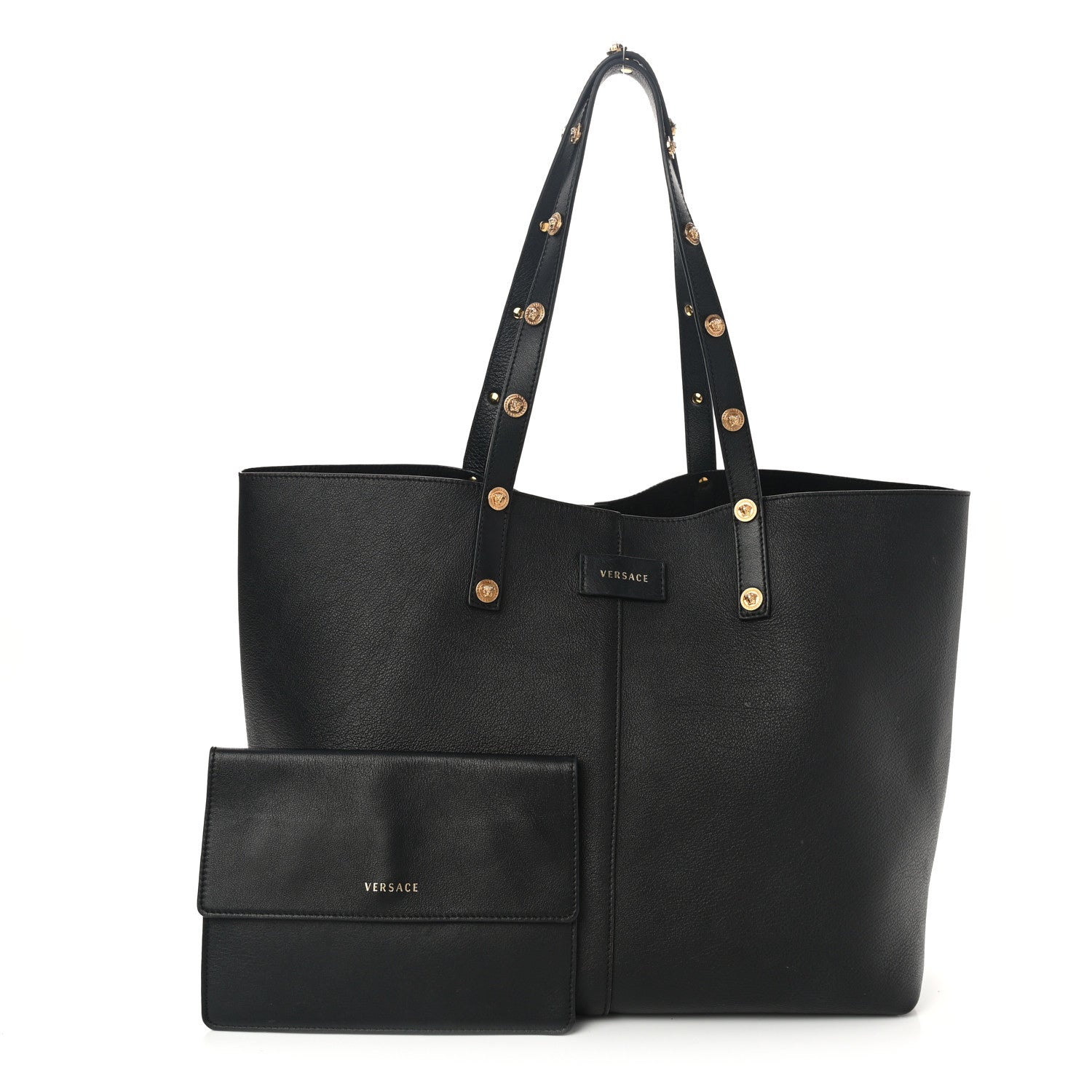 Versace Calfskin Palazzo Tote Black 1 of 13
