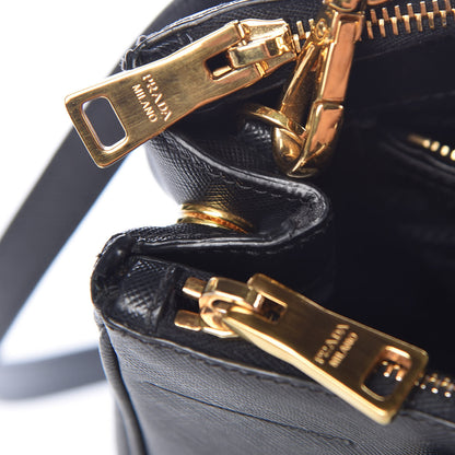 Prada Saffiano Small Galleria Double Zip Tote Black 9 of 10