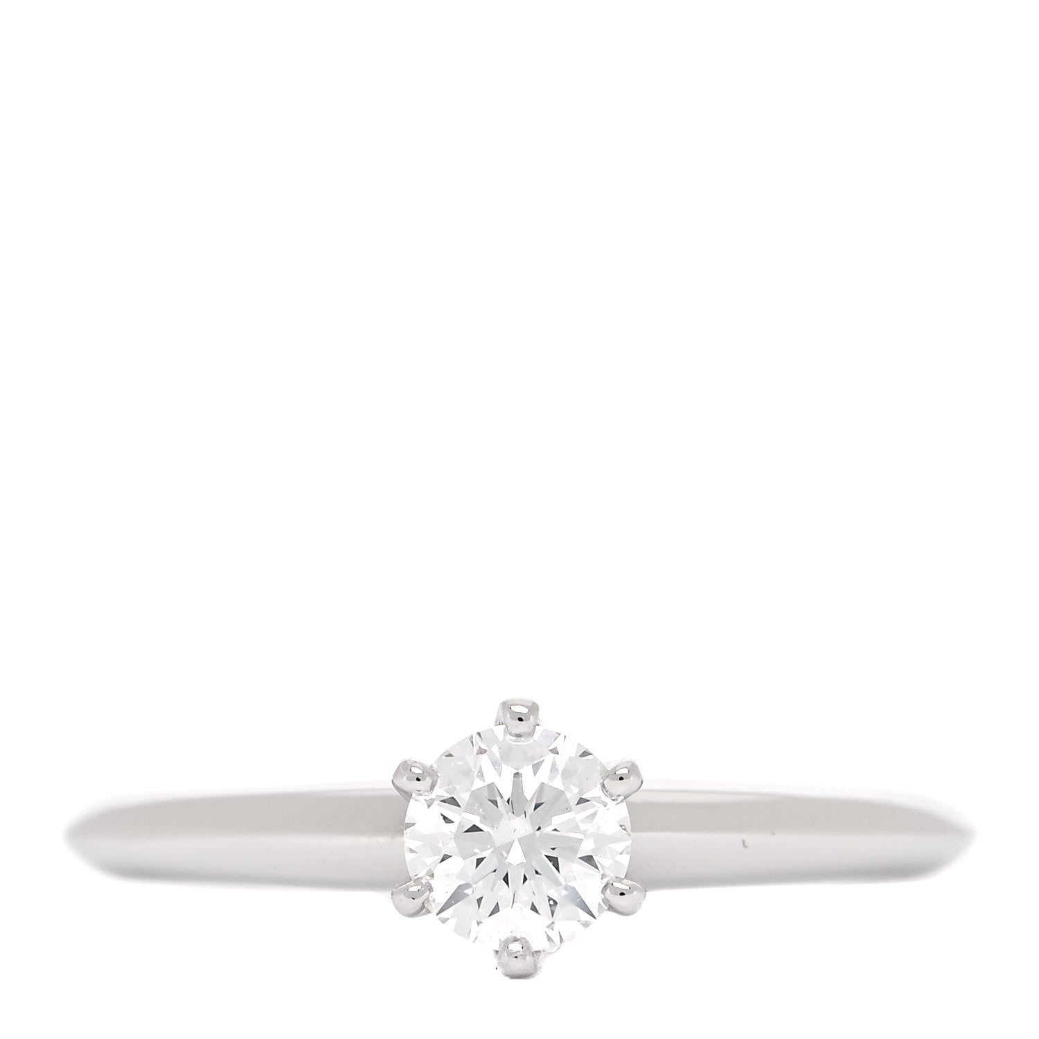 Tiffany Platinum Diamond .39ct Solitaire Engagement Ring 49 5 1 of 5