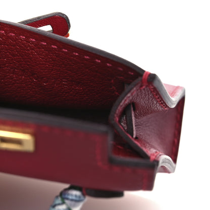 Hermes Tadelakt Mini Kelly Twilly Bag Charm Rouge Vif 6 of 6
