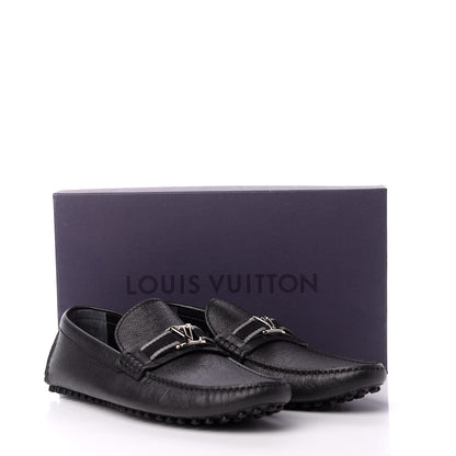 Louis Vuitton Taiga Hockenheim Moccasin Loafers 8 Black 10 of 10