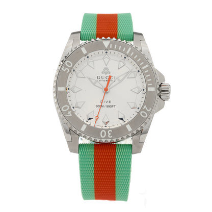 Gucci Stainless Steel Fabric 40mm Dive Automatic Watch Silver 1 of 4