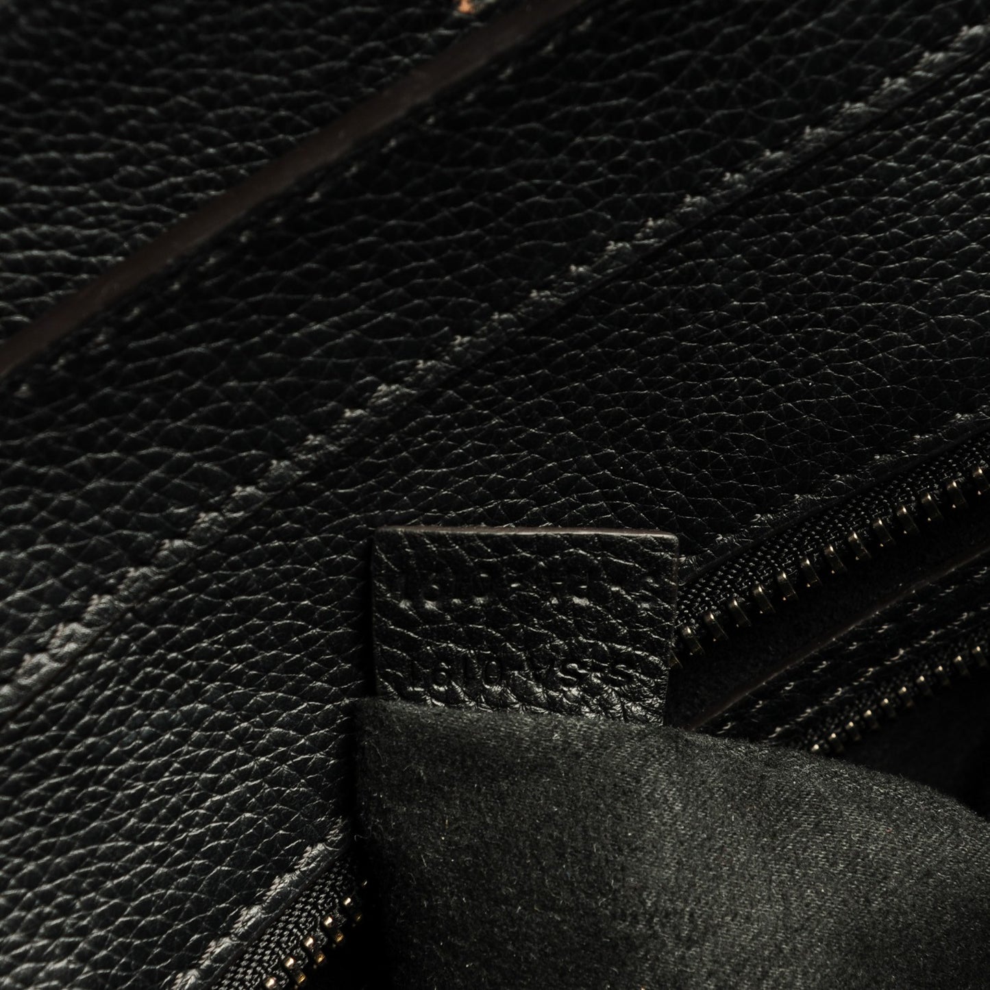 Drummed Calfskin Micro Luggage Black