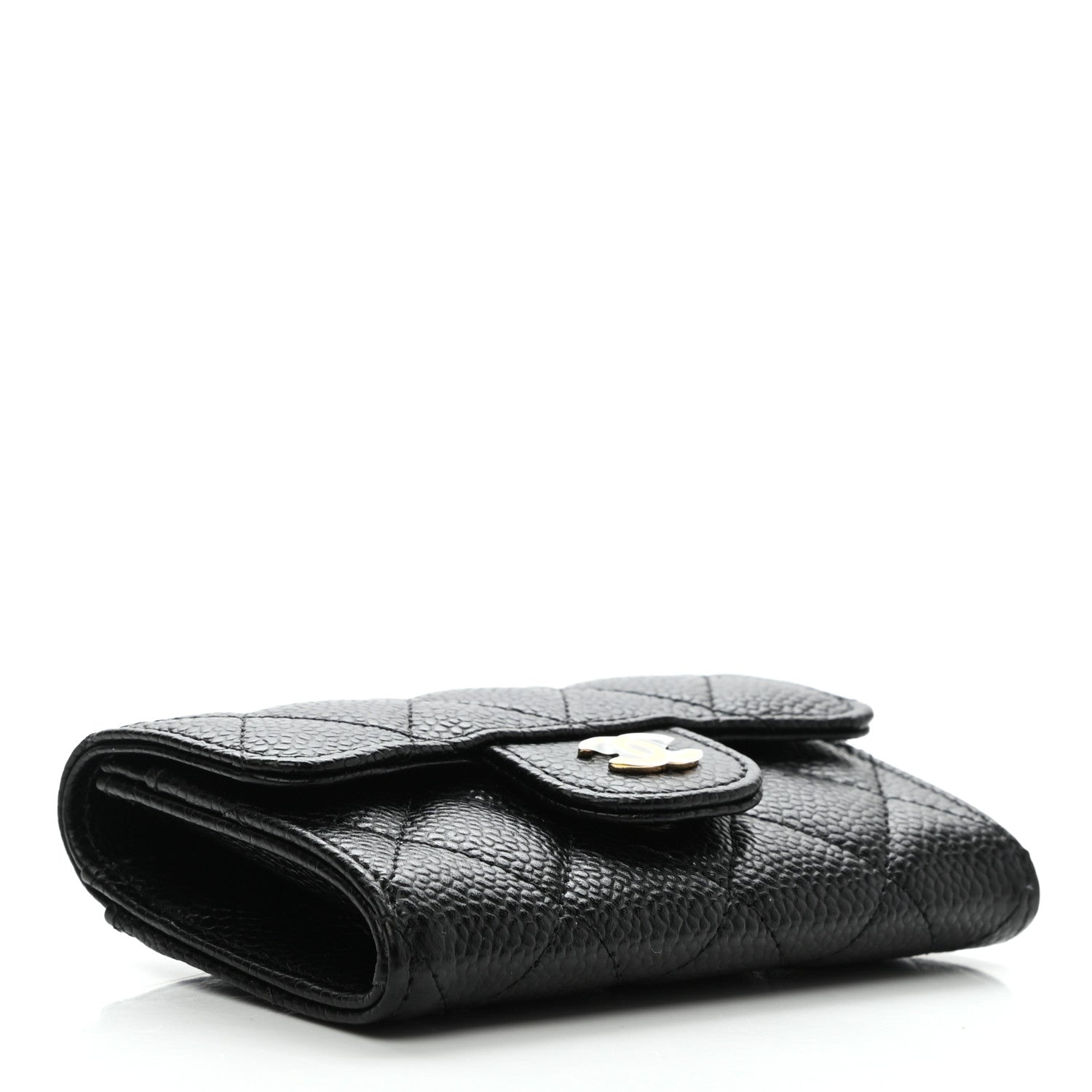 Chanel Caviar Quilted Flap Card Holder Wallet Black 4 of 9