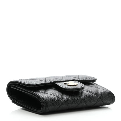 Chanel Caviar Quilted Flap Card Holder Wallet Black 4 of 9