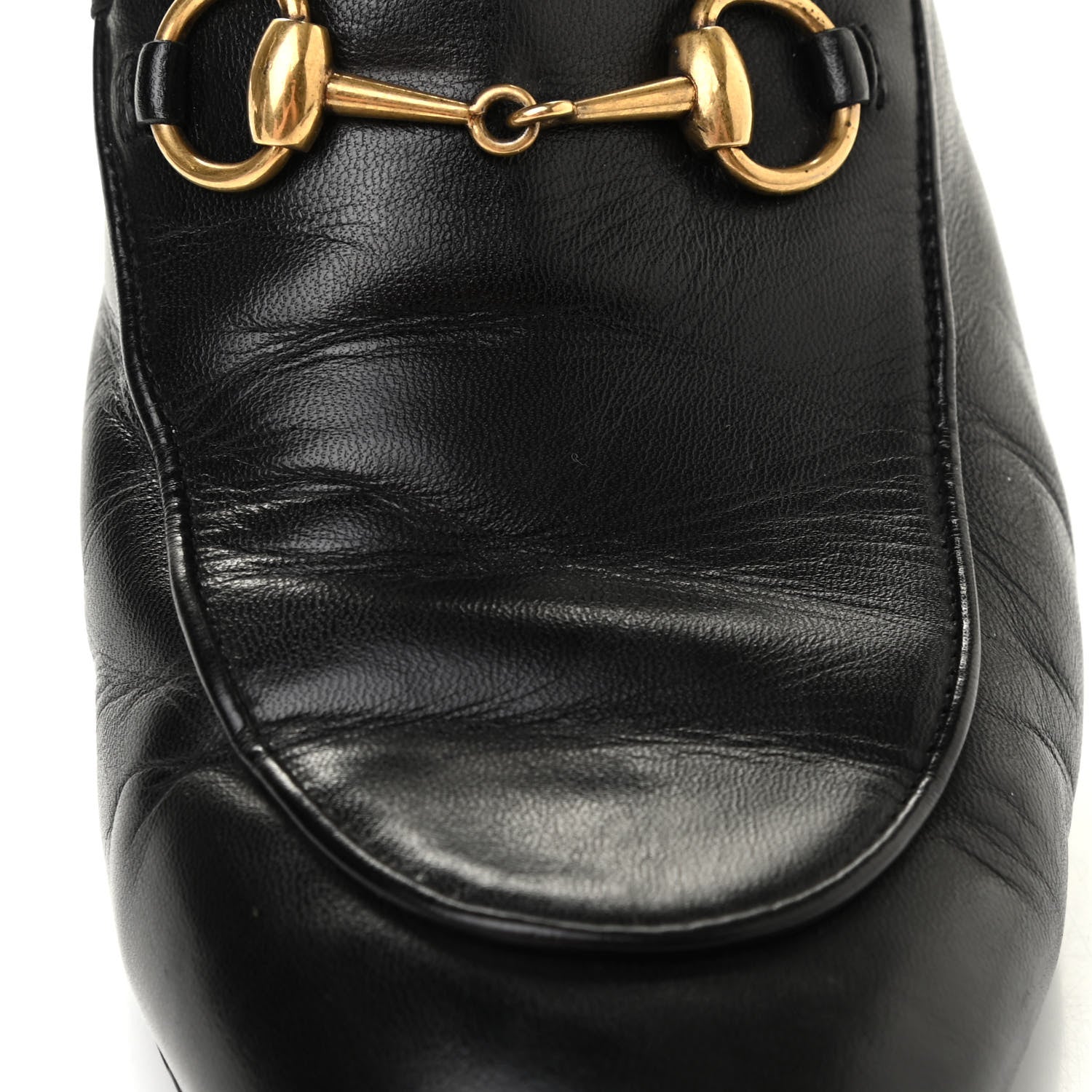 Gucci Malaga Kid Horsebit Princetown Mid Heel Mules 38 Black 11 of 11