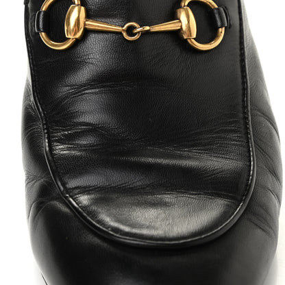 Gucci Malaga Kid Horsebit Princetown Mid Heel Mules 38 Black 11 of 11