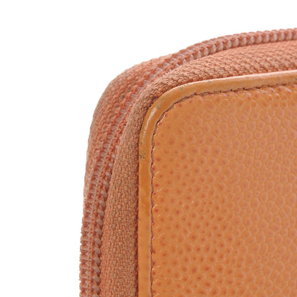 Chanel Caviar Large CC Timeless Zip Around Organizer Wallet Orange 9 of 16