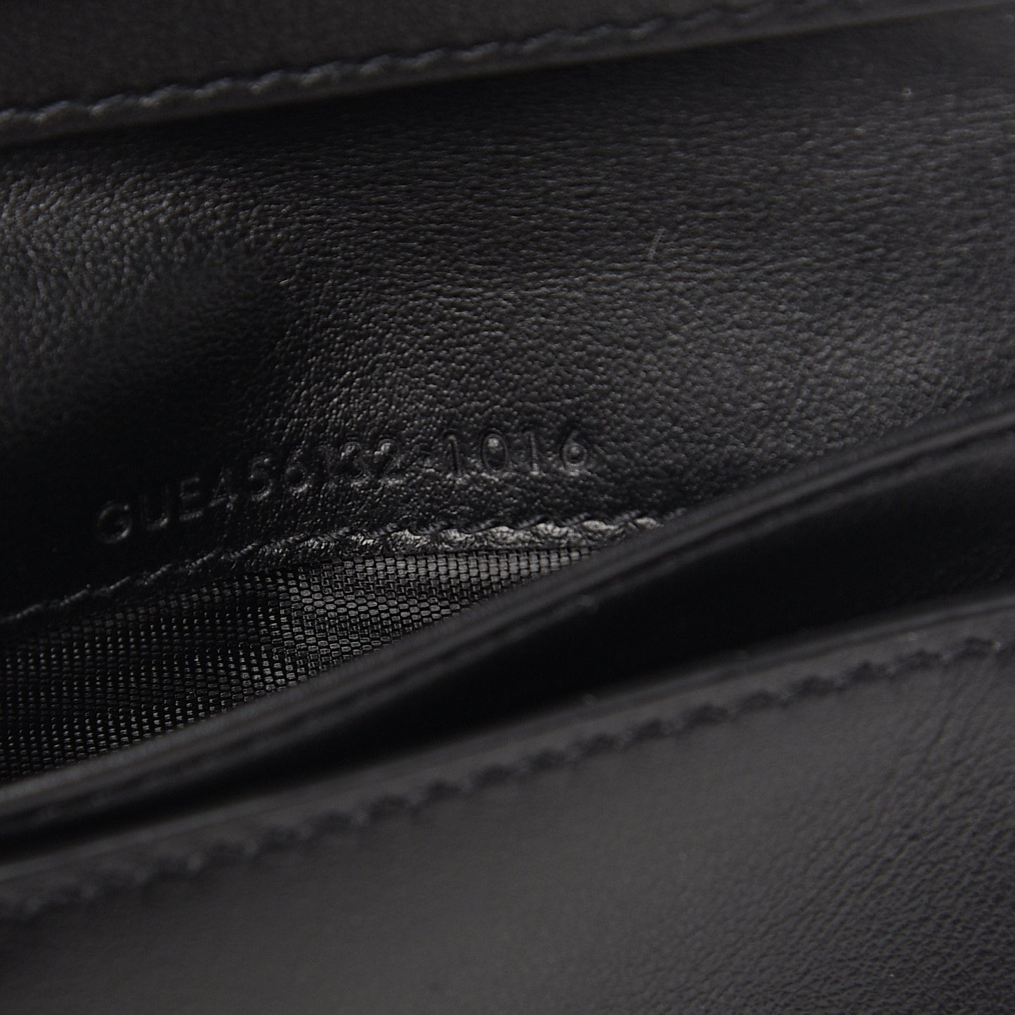 Calfskin Love Patchwork Compact Zip Around Wallet Black