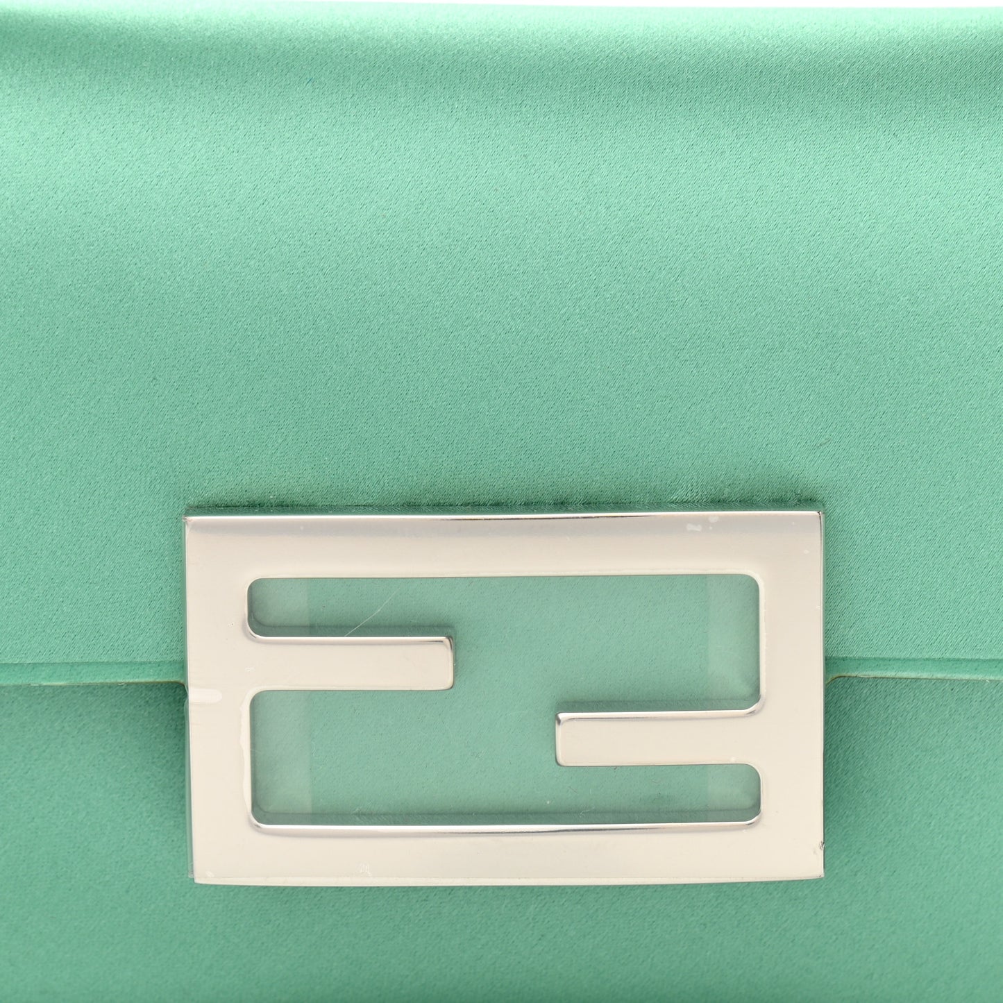 Silk Satin Phone Baguette Spring Turquoise