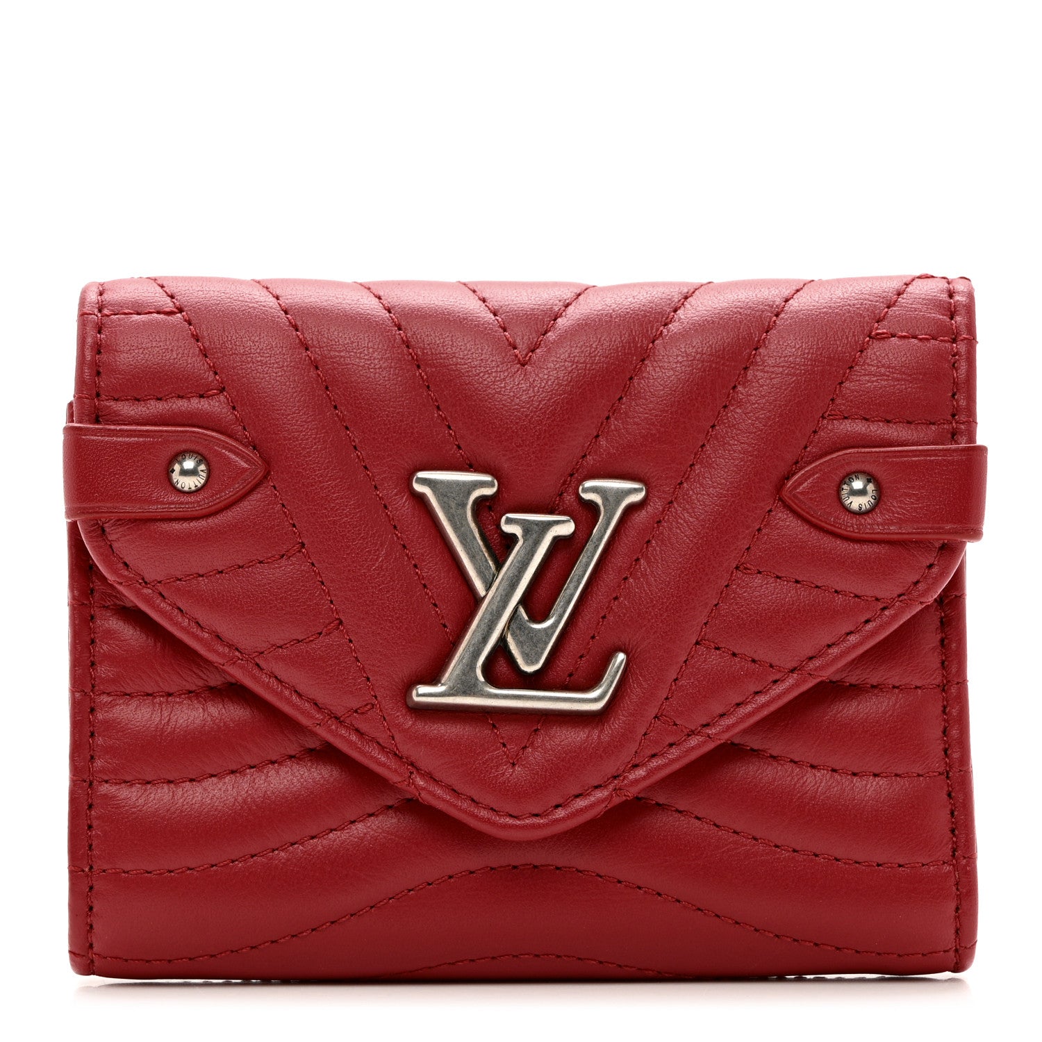 Louis Vuitton Calfskin New Wave Compact Wallet Rouge 1 of 6