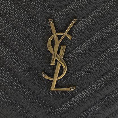 Saint Laurent Grain De Poudre Matelasse Chevron Quilted Round Vinyle Camera Bag Black 11 of 11