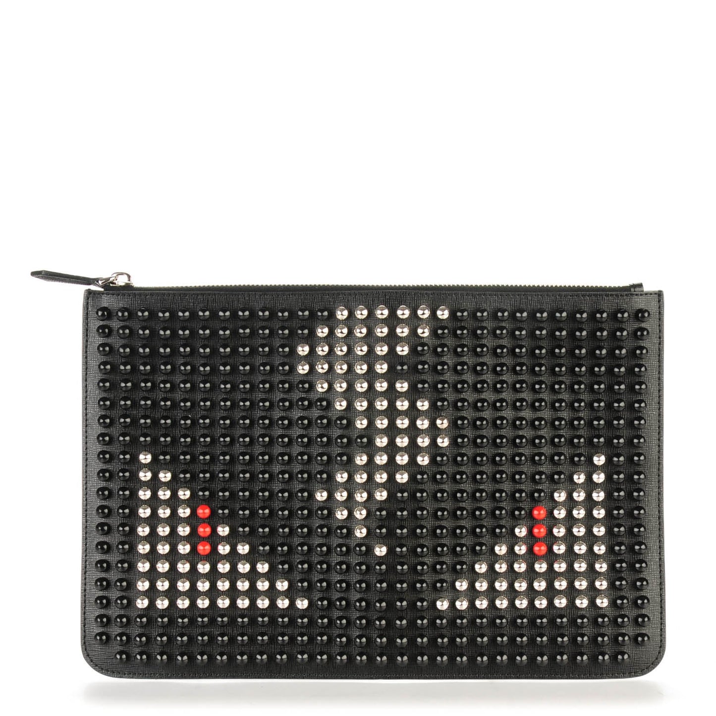 Vitello Elite Lightning Monster Eyes Studded Pouch Black