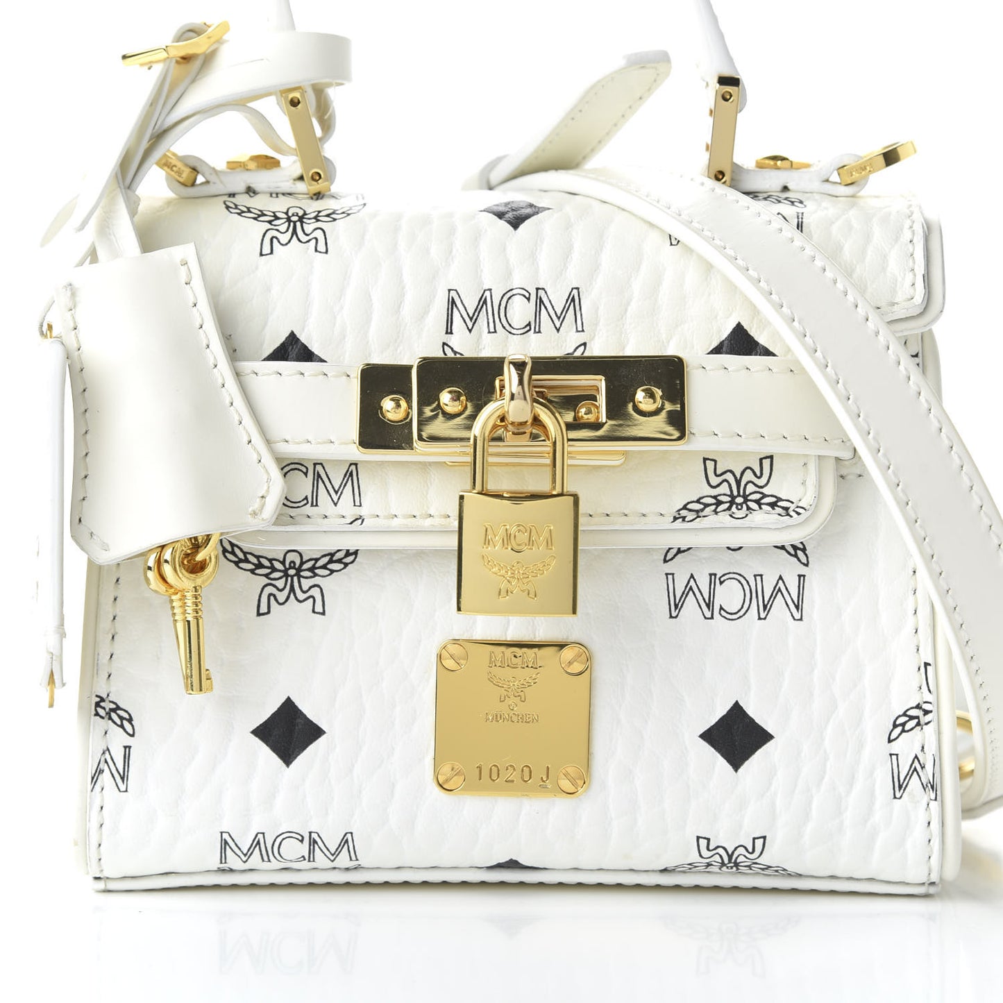 Visetos X-Mini Heritage Top Handle Satchel White