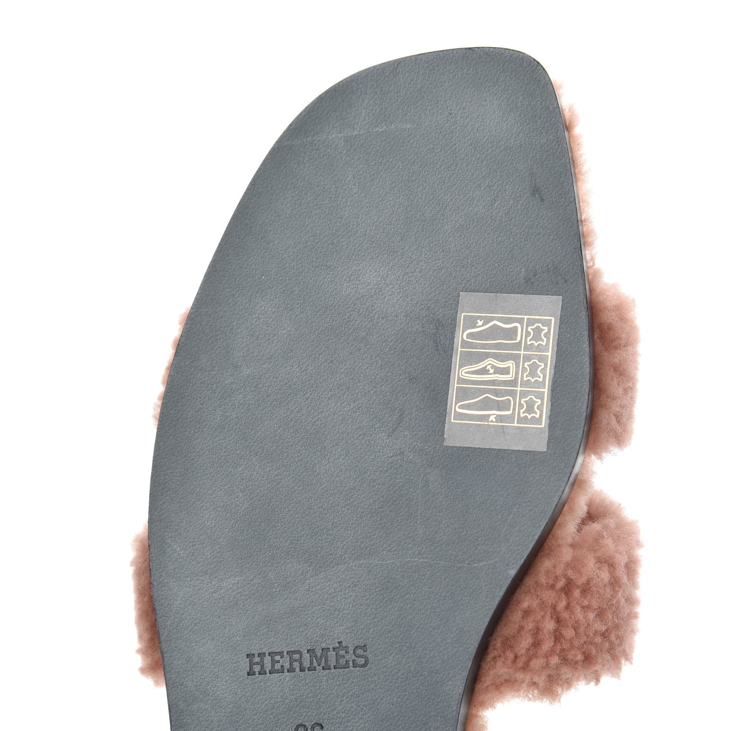 Hermes Woolskin Oran Sandals 36 Rose Aube 8 of 12