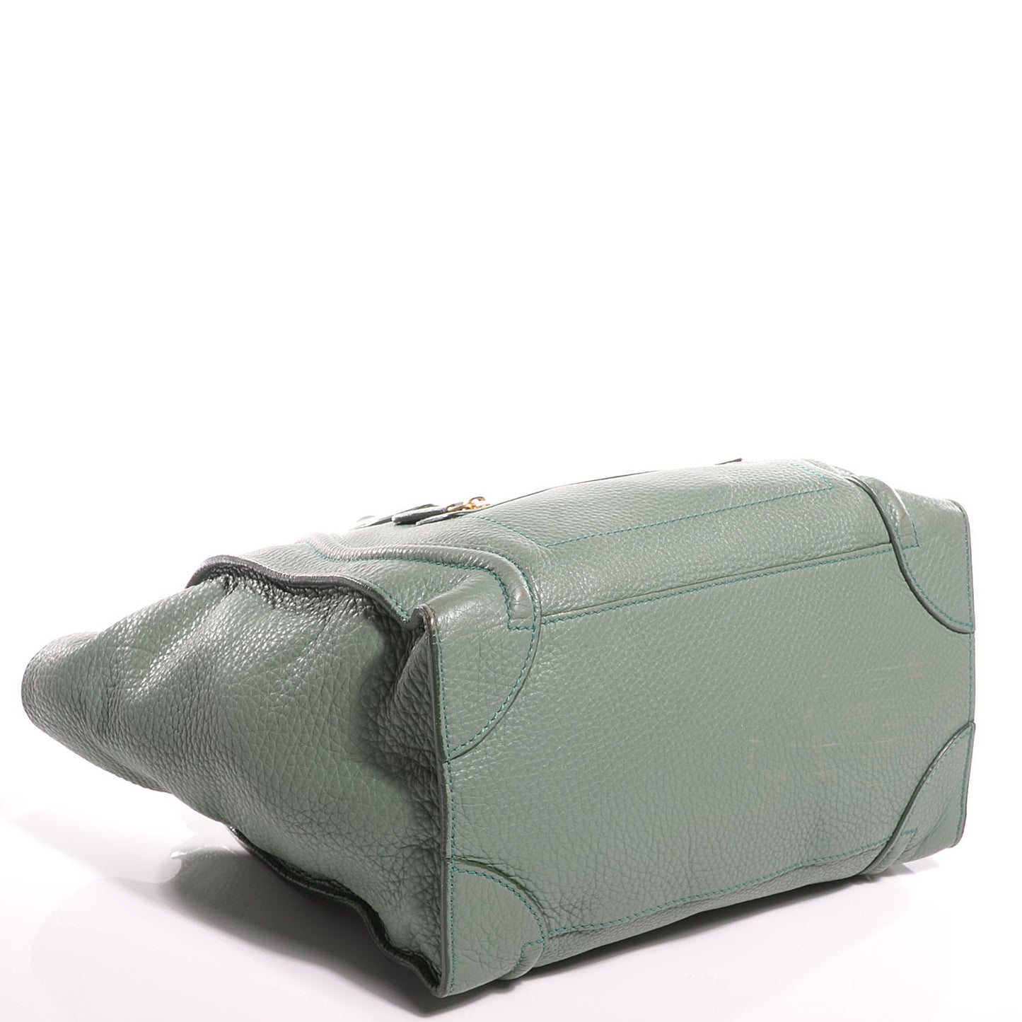 Pebbled Leather Mini Luggage Almond