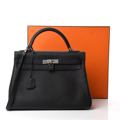 Hermes Togo Kelly Retourne 32 Black 39 of 39