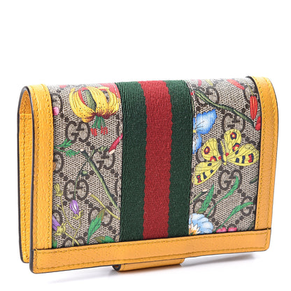 Gucci GG Supreme Monogram Flora Web Ophidia Passport Case Beige Multicolor Crop 2 of 9
