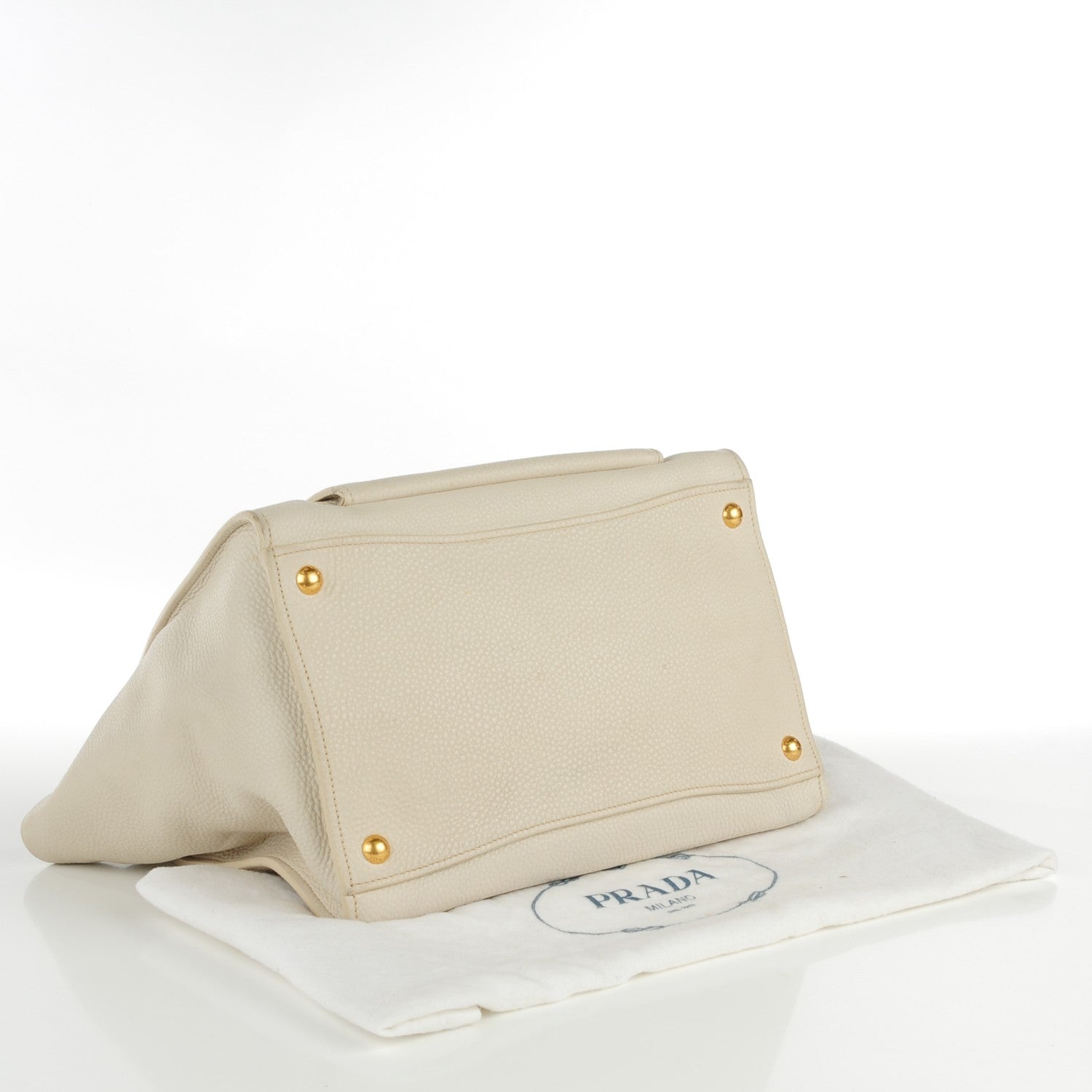 Prada Vitello Daino Shopping Tote Talco 4 of 9