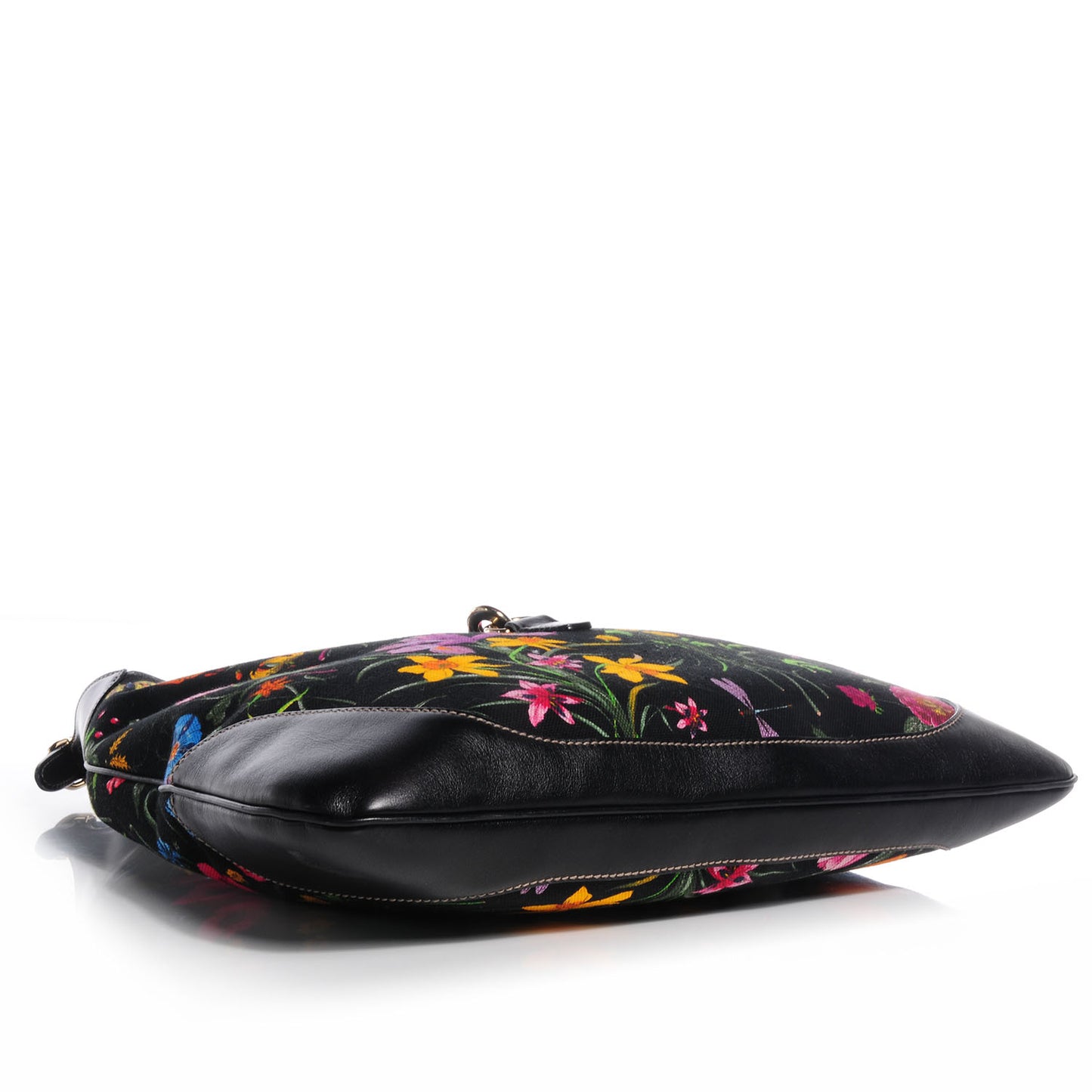 Canvas Floral Flora Jackie O Hobo Black