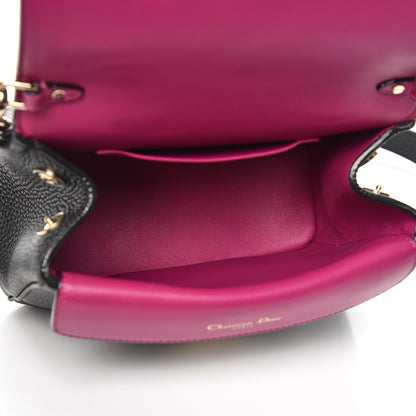 Christian Dior Bullcalf Mini Be Dior Flap Black Fraise 5 of 8