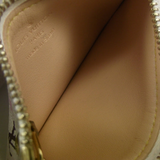 Louis Vuitton Monogram Multicolor Key Pouch White 5 of 7
