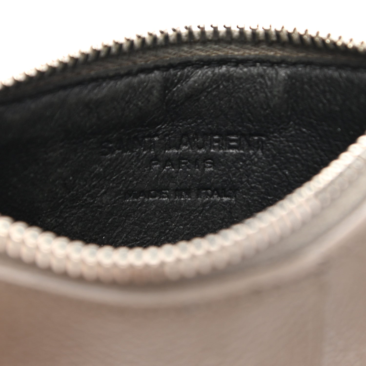Saint Laurent Grained Calfskin 5 Fragments Zip Pouch Card Holder Kaki Militaire 7 of 12