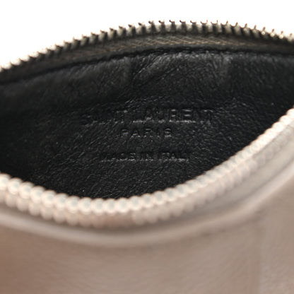 Saint Laurent Grained Calfskin 5 Fragments Zip Pouch Card Holder Kaki Militaire 7 of 12