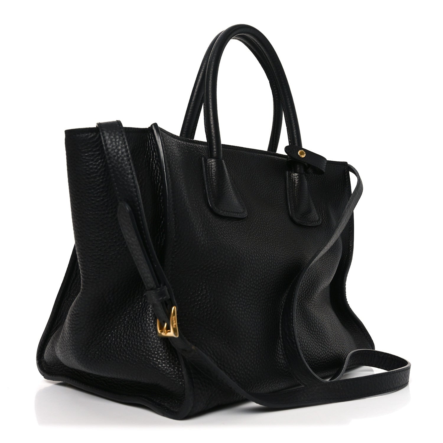 Prada Vitello Phenix Shopping Tote Black 3 of 16