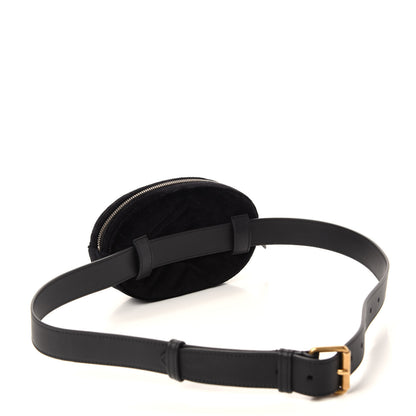 Gucci Velvet Matelasse GG Marmont Belt Bag 95 38 Black 3 of 10
