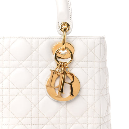 Christian Dior Lambskin Cannage Medium Lady Dior White 13 of 13