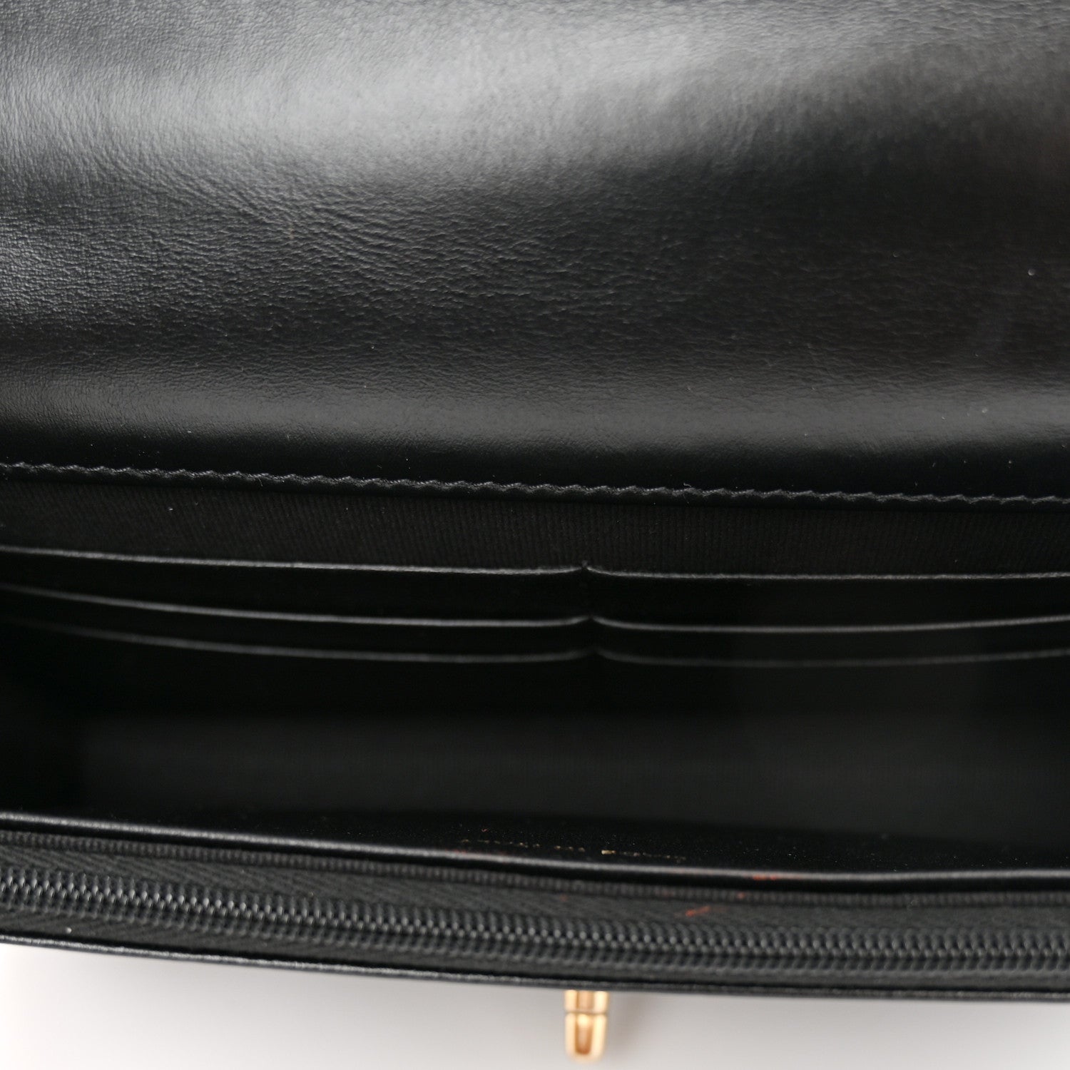 Chanel Shiny Calfskin Quilted Metal Top Handle Wallet On Chain WOC Black 5 of 13