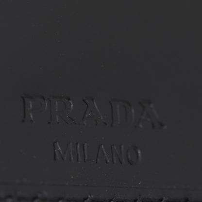 Prada Spazzolato French Flap Wallet Black 9 of 10