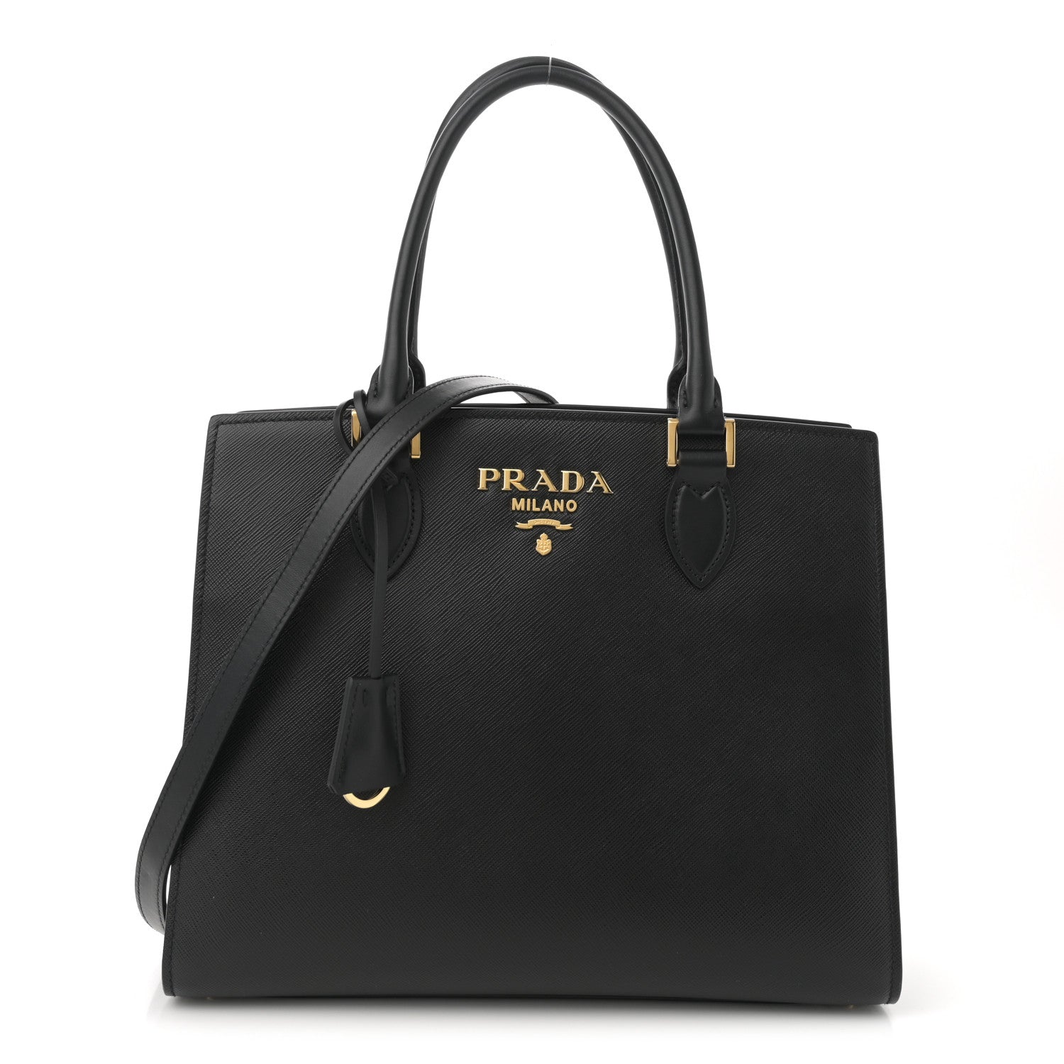 Prada Saffiano Soft Calfskin Large Tote Black 2 of 19