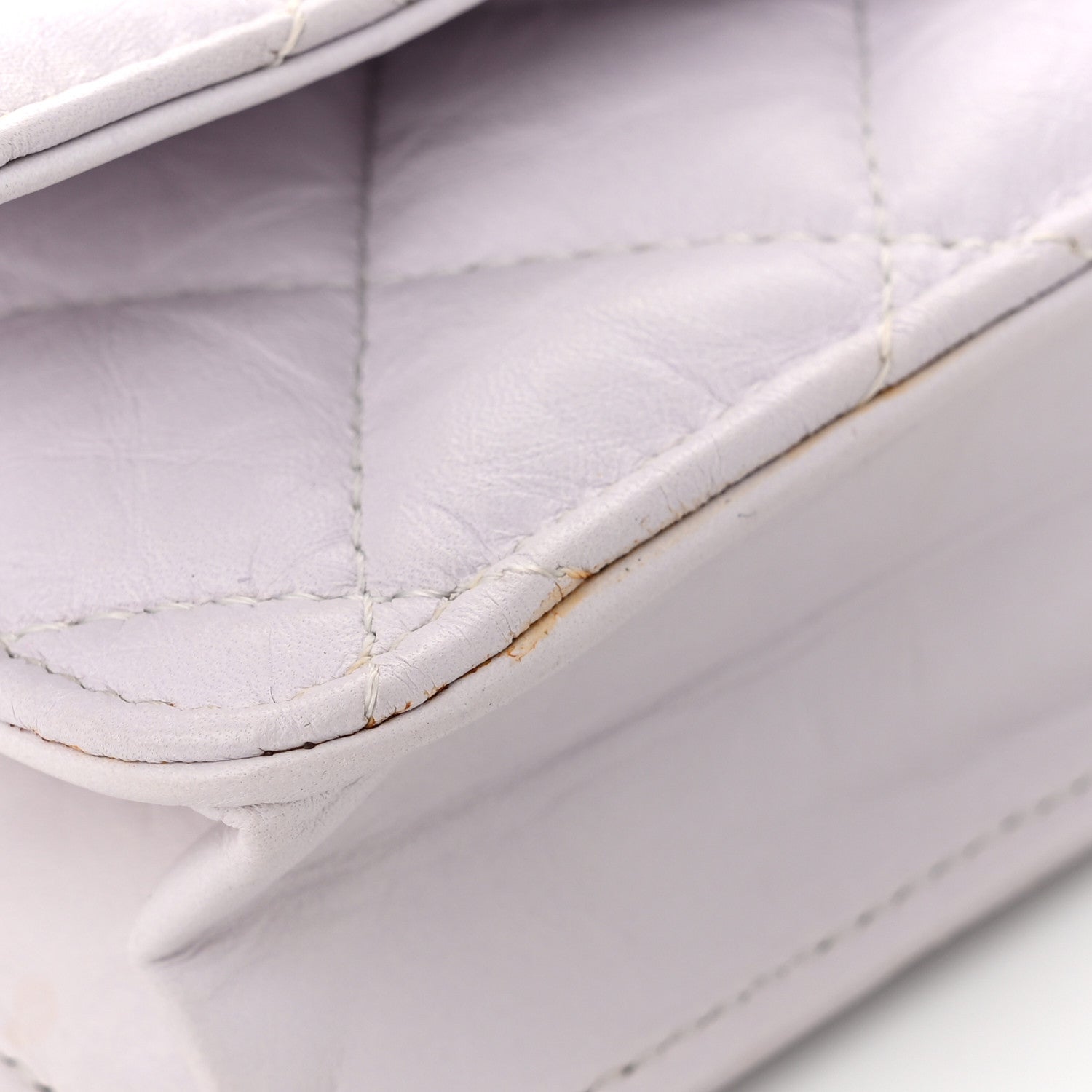Chanel Aged Calfskin Quilted Reissue Wallet On Chain WOC White 12 of 12