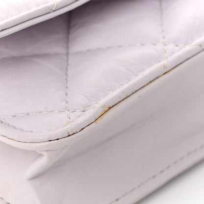 Chanel Aged Calfskin Quilted Reissue Wallet On Chain WOC White 12 of 12