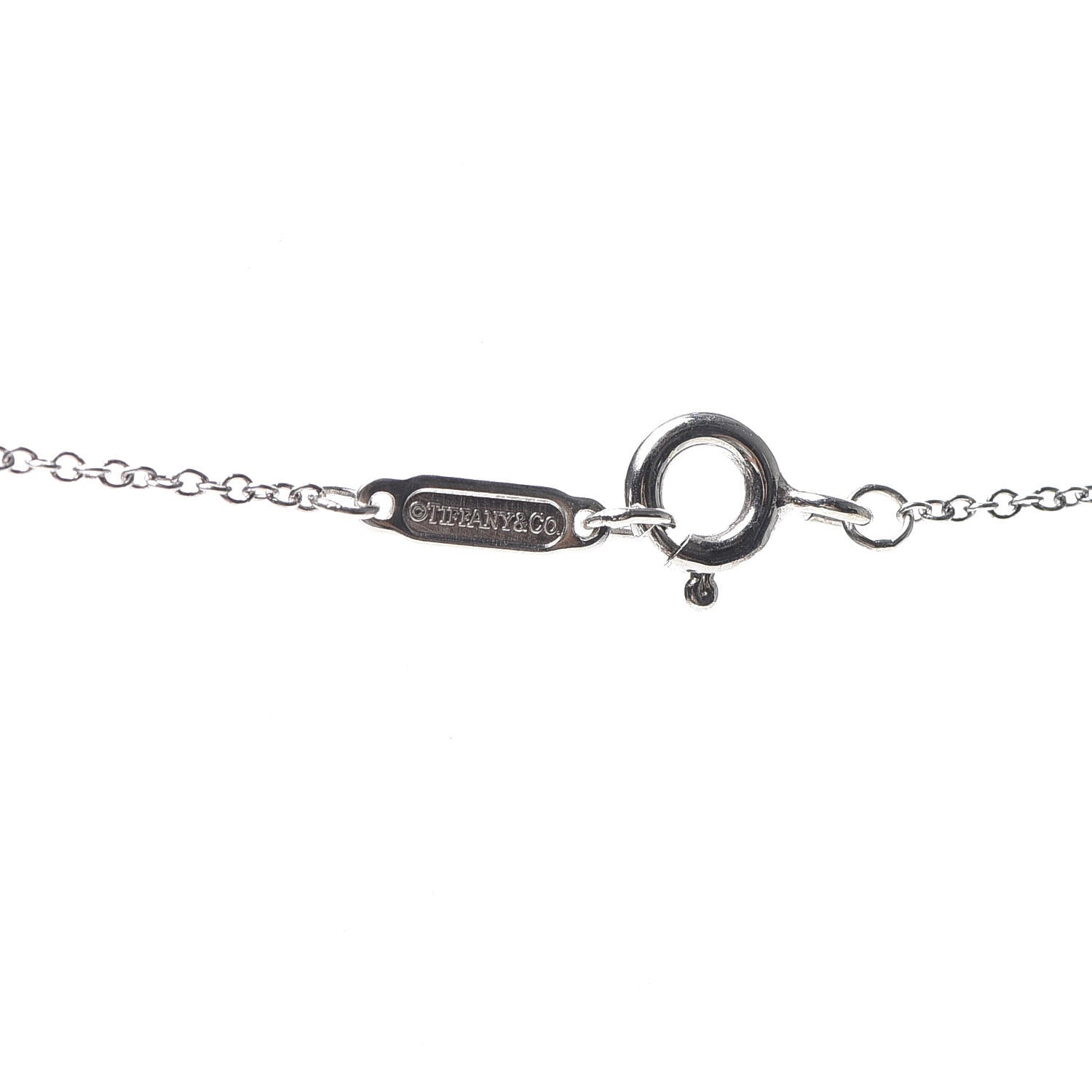 Tiffany Sterling Silver Diamond Daisy Key Pendant Necklace 5 of 5