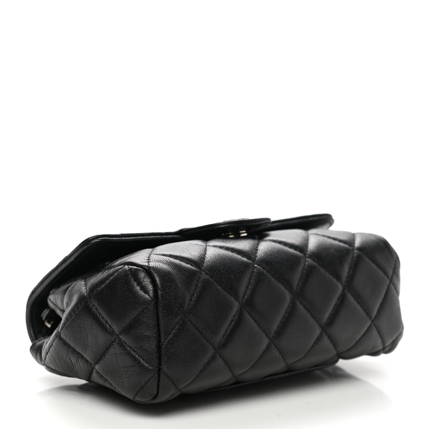 Lambskin Quilted Flap Cosmetic Case Black