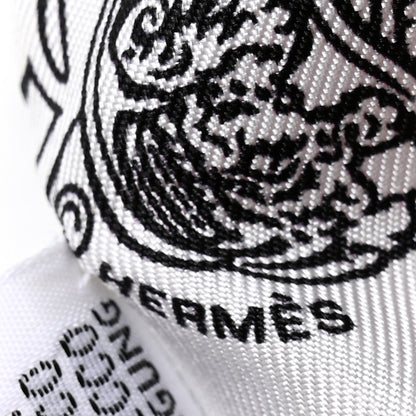 Hermes Silk Brides de Gala en Fleurs Twilly Black Multicolor White 4 of 4