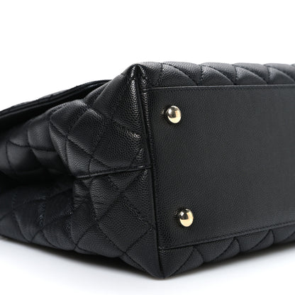 Chanel Caviar Quilted Small Coco Handle Flap Black 9 of 10