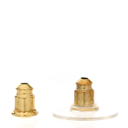 Chanel Metal Round CC Earrings Gold 5 of 5