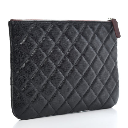 Chanel Caviar Quilted Medium Cosmetic Case Black 3 of 8
