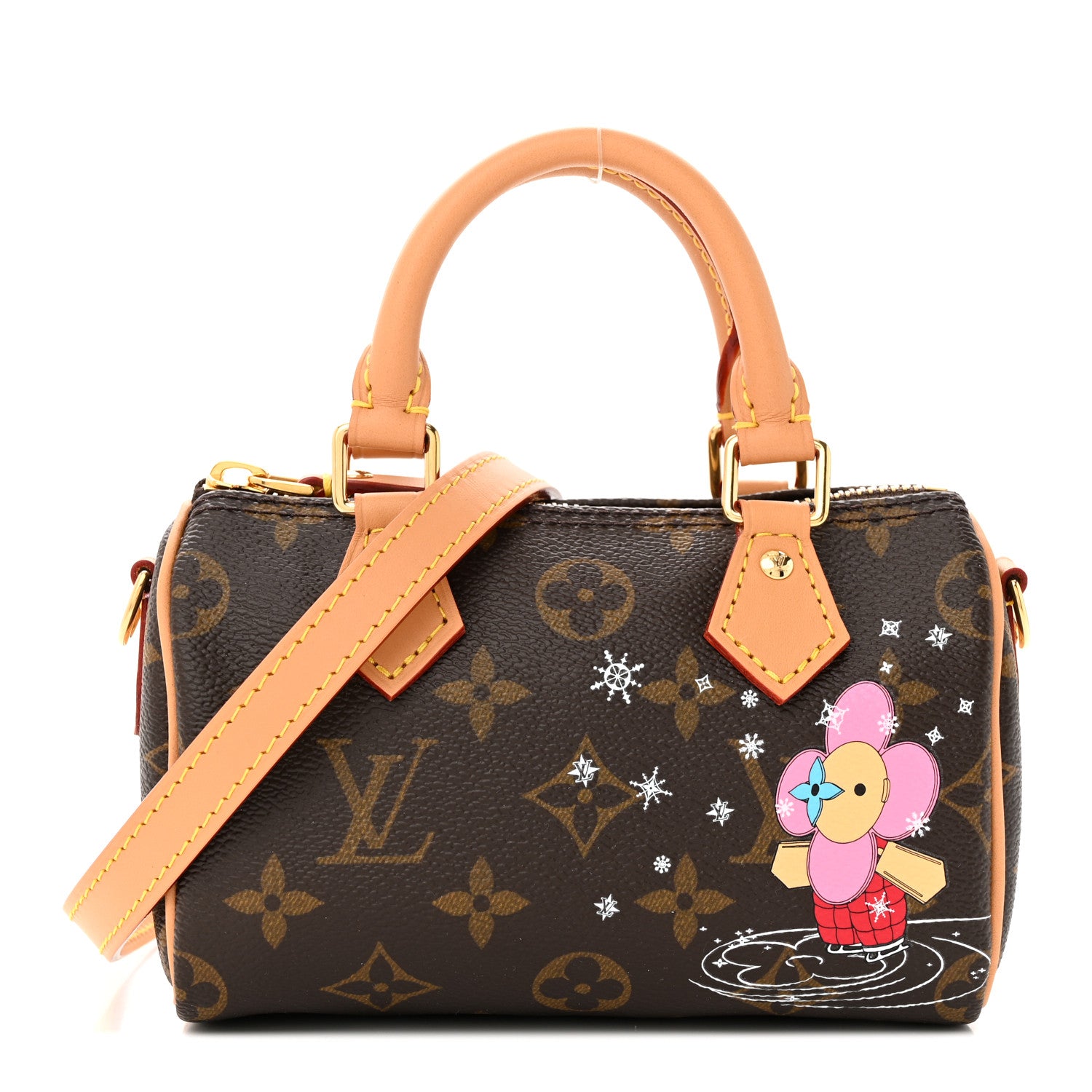 Louis Vuitton Monogram Vivienne Ice Skating Nano Speedy Bandouliere Pink 1 of 10