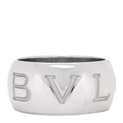 Bulgari 18K White Gold Monologo Band Ring 55 7.25 2 of 8