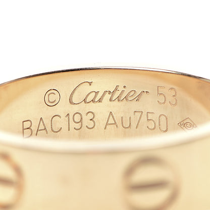 Cartier 18K Yellow Gold 5.5mm LOVE Ring 53 6.5 4 of 4